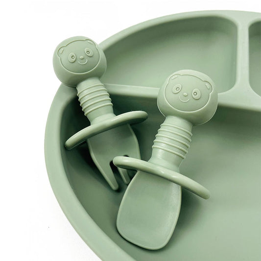 Silicone Mini Fork Spoon Set for Baby